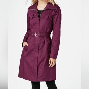 JustFab size small long Kline belted trench coat size small